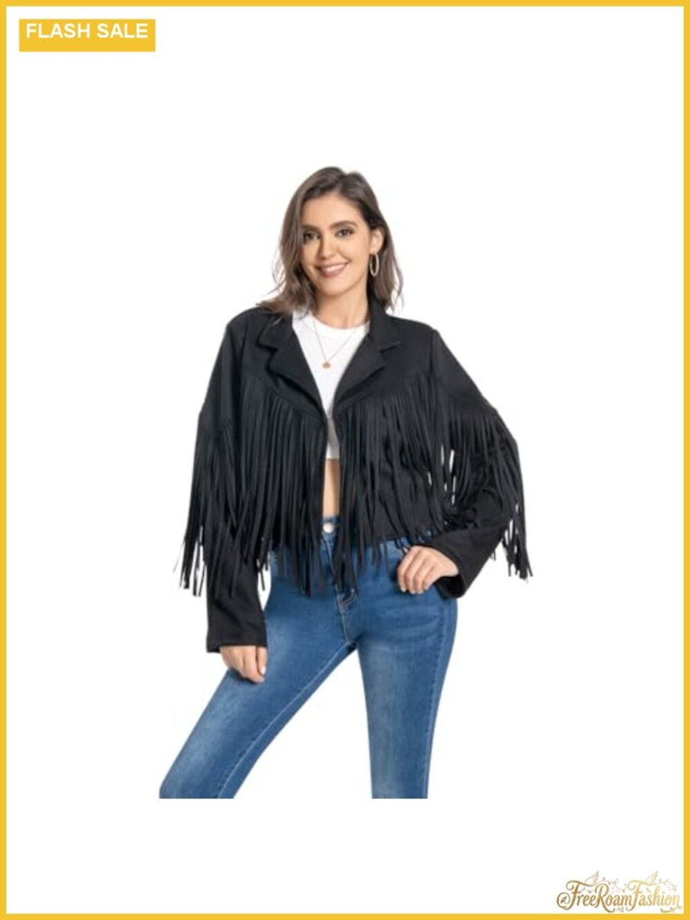 Faux Leather Fringe Jacket Tassel Crop Moto Cowgirl Concert Outfit